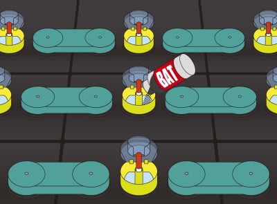 フォークリフトBAT投入イラスト フォークリフトBAT投入イラスト